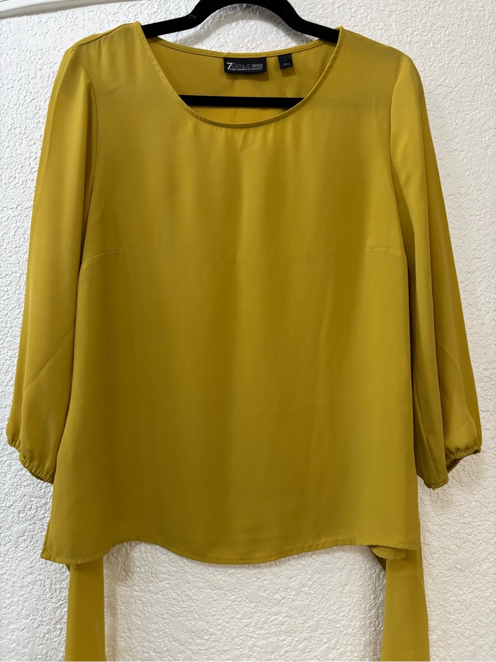 New York & Company | Mustard Yellow Flowy Long-Sleeve Blouse